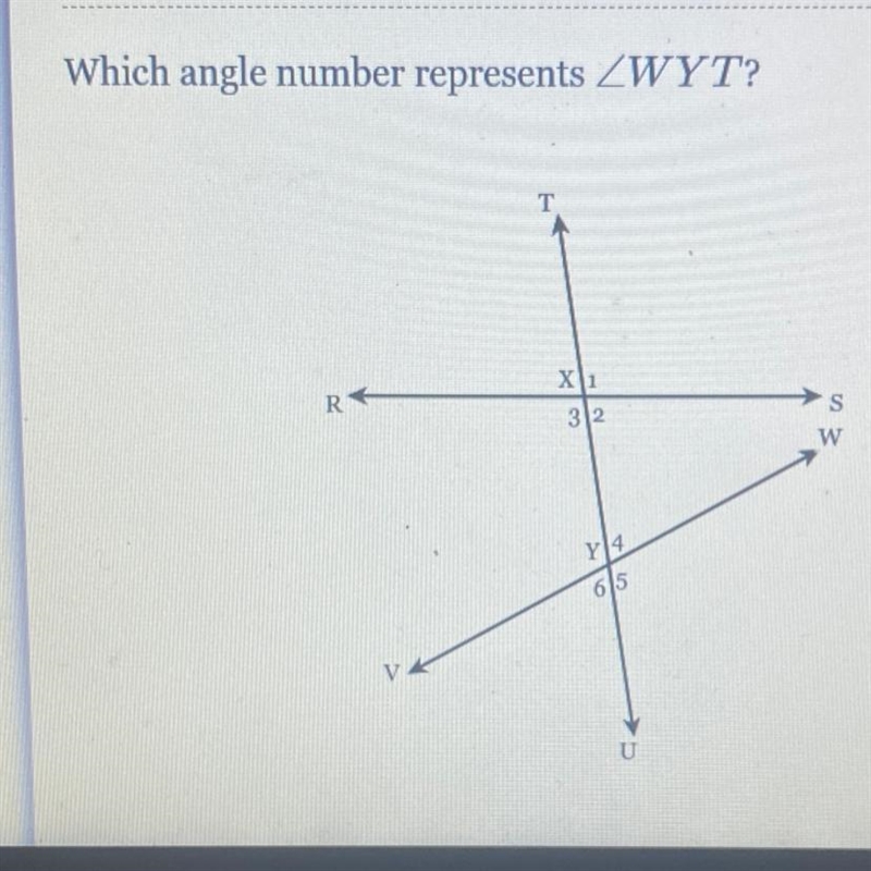 Which angle number represents WYT ?-example-1