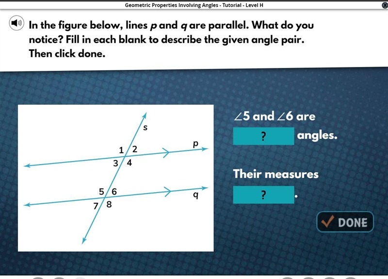 IN THE FIGURE BELOW LINES P AND Q ARE PARALLEL. WHAT DO YOU NOTICE IREADY 50 POINTS-example-1