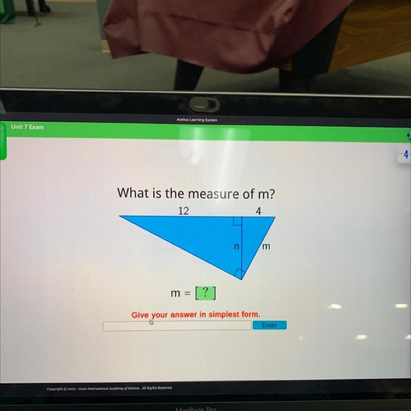 What is the measure of m? 12 4 n m PLEASE HELP-example-1