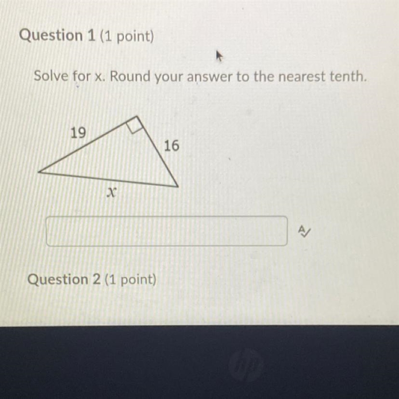 Solve for x. Round your answer to the nearest tenth.-example-1