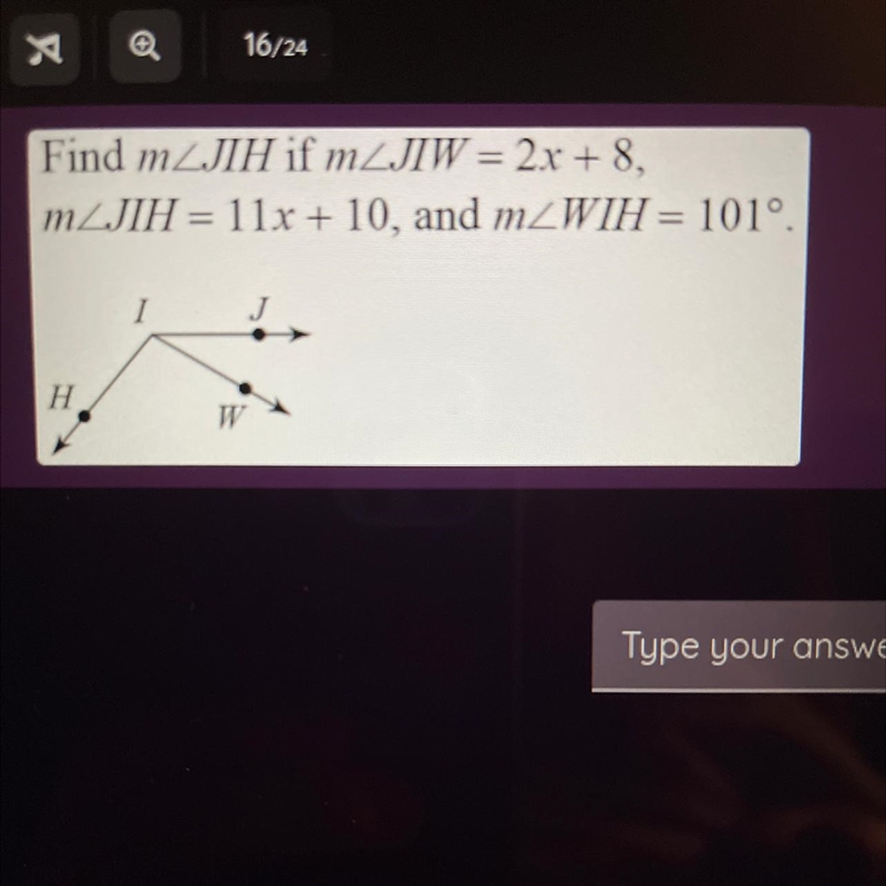 Find the angle measure. It is not asking for X-example-1