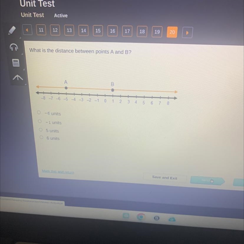 What is the distance between points A and B?-example-1