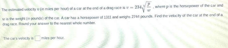 Find the velocity of the car at the end of a drag race. Round to the nearest whole-example-1