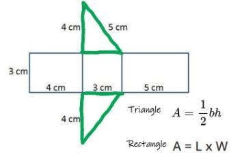 What is the surface area of the green shapes there all the same-example-1