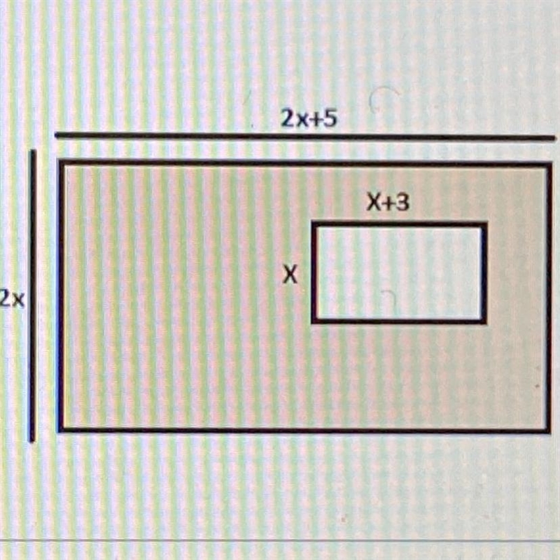 Find the area of the shaded region in terms of x:-example-1