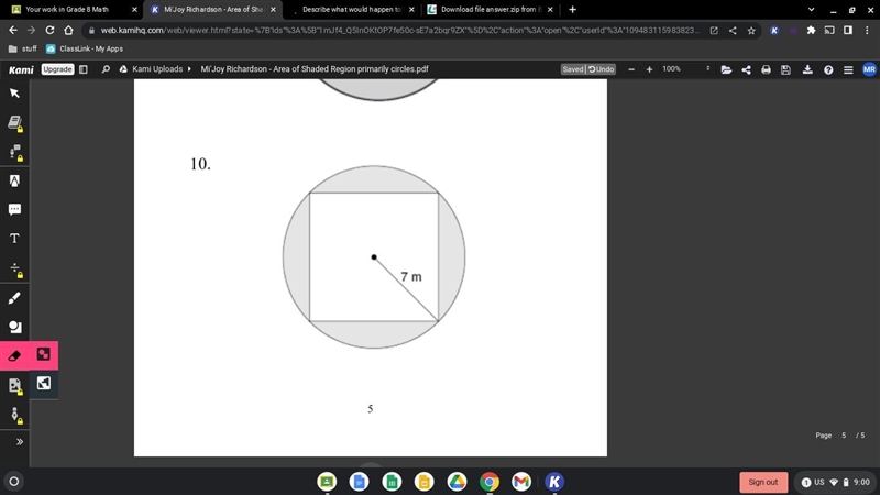 How to I find the area of the shaded region.-example-1