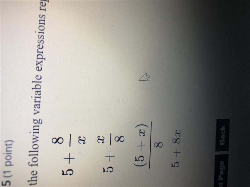 Which of the following variable expressions represents the phrase "five more-example-1