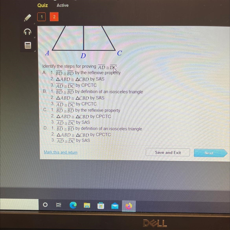 Identify the steps for proving AD ==DC-example-1