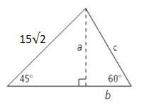 Given the exact value for sides a and c.-example-1