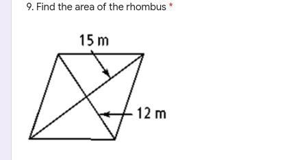 Find area of the rhombus. pleasez!-example-1