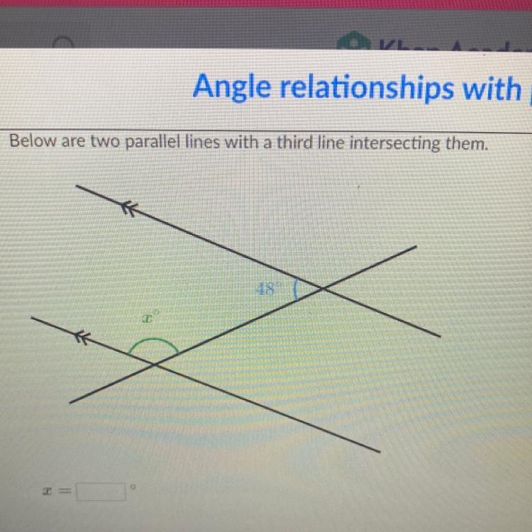 Angle relationships with parallel lines-example-1