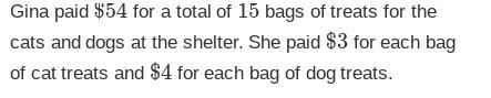 Select true or false for the statements Gina spent 36$ on dog treats True or False-example-1