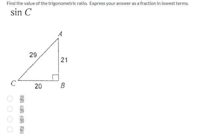 Find the value of the trigonometric ratio. Express your answer as a fraction in lowest-example-1