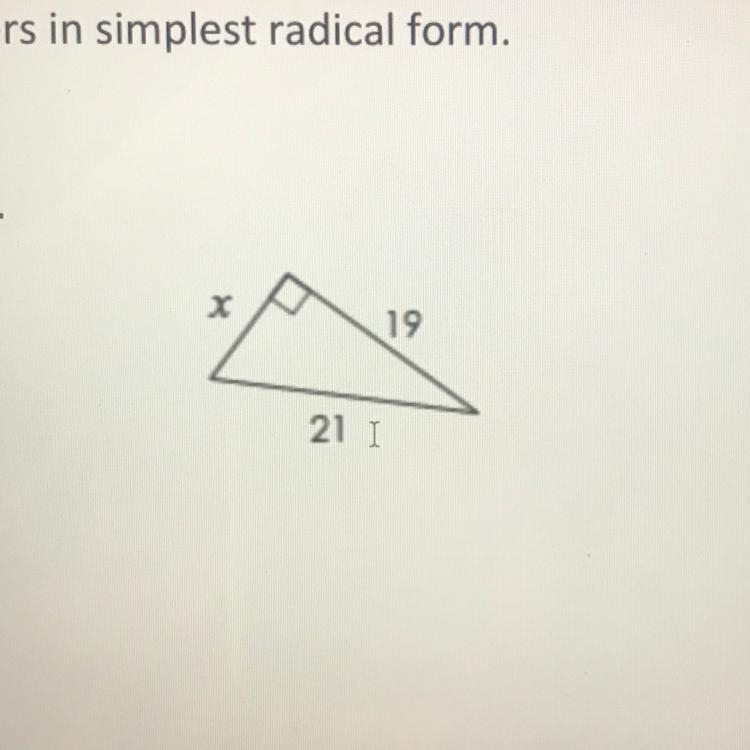 :)Answer in simplest radical form.(and show work please)-example-1