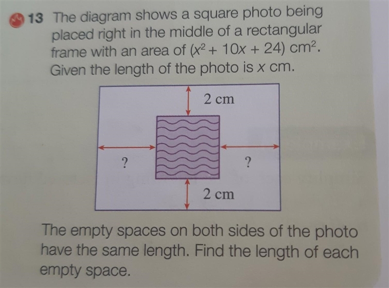 13 The diagram shows a square photo being placed right in the middle of a rectangular-example-1