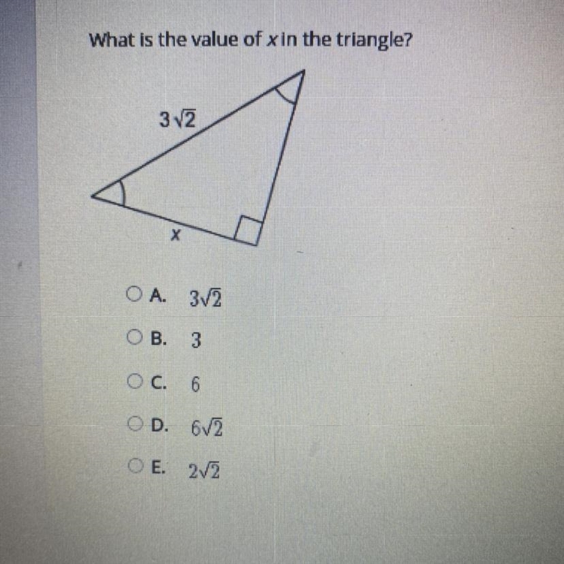 What is the value of x in the triangle?-example-1