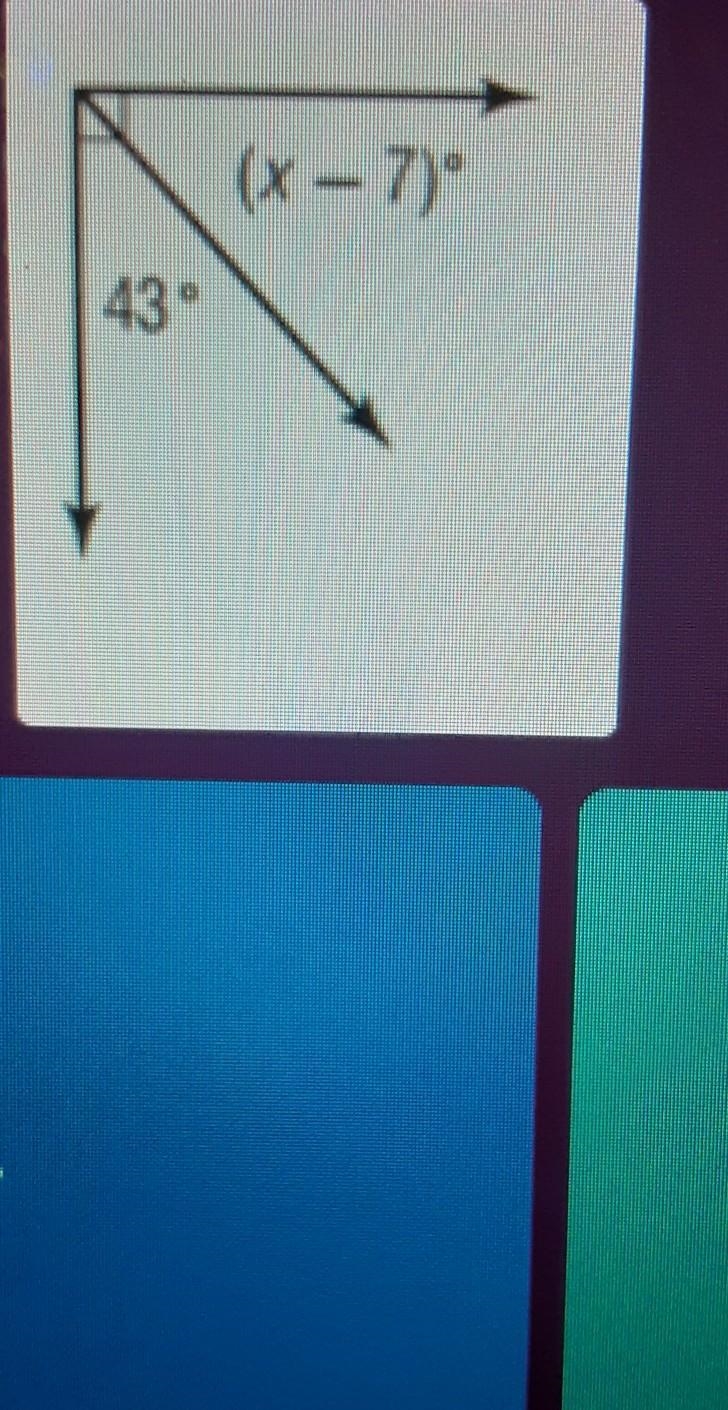 Find the value of x. The answer choices are. 47, 40, 61, 54. This is not a graded-example-1