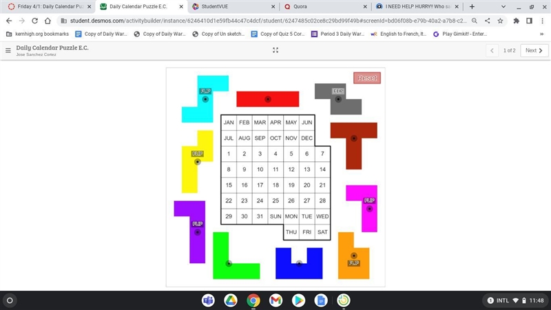 Cover the entire area except for today's date and year April, 1st, Monday-example-1