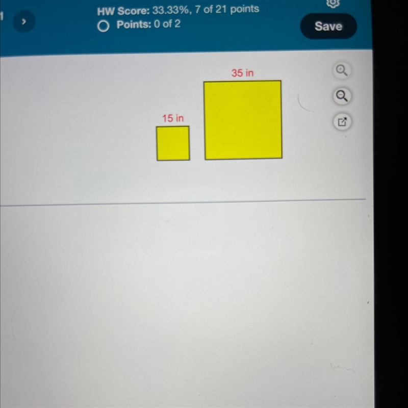 help please! the pair of figures to the right are similar. what is the ratio of the-example-1