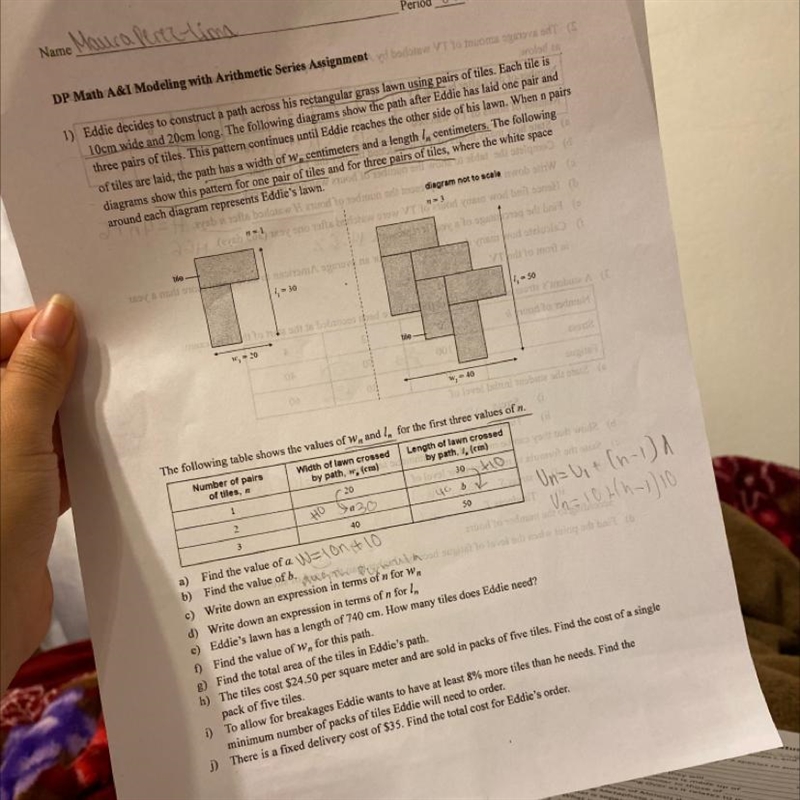 Arithmetic Sequences CAN SOMEONE PLEASE HELP ME IM BEGGING :’(-example-1