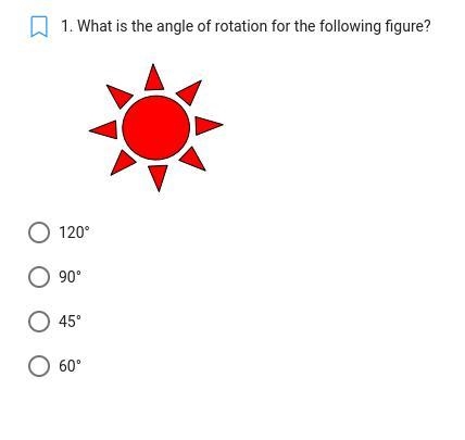 WHat is the angle of the rotation of the following figure?-example-1