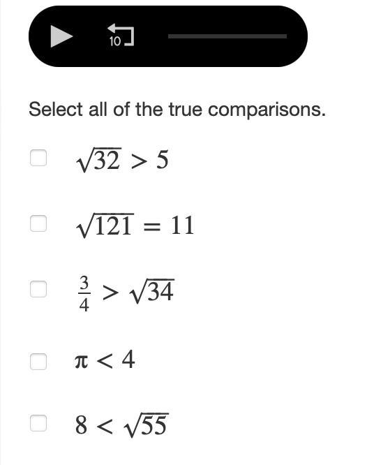 Select all of the true comparisons.-example-1