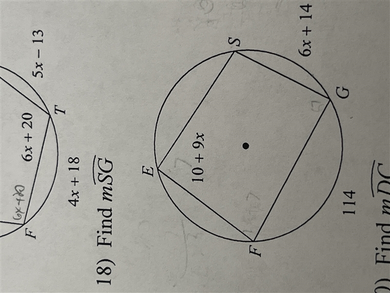 How do you find measure arc SG-example-1