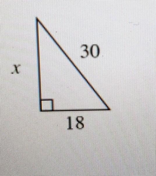 Please help!! solve using Pythagorean theorem to solve for x​-example-1