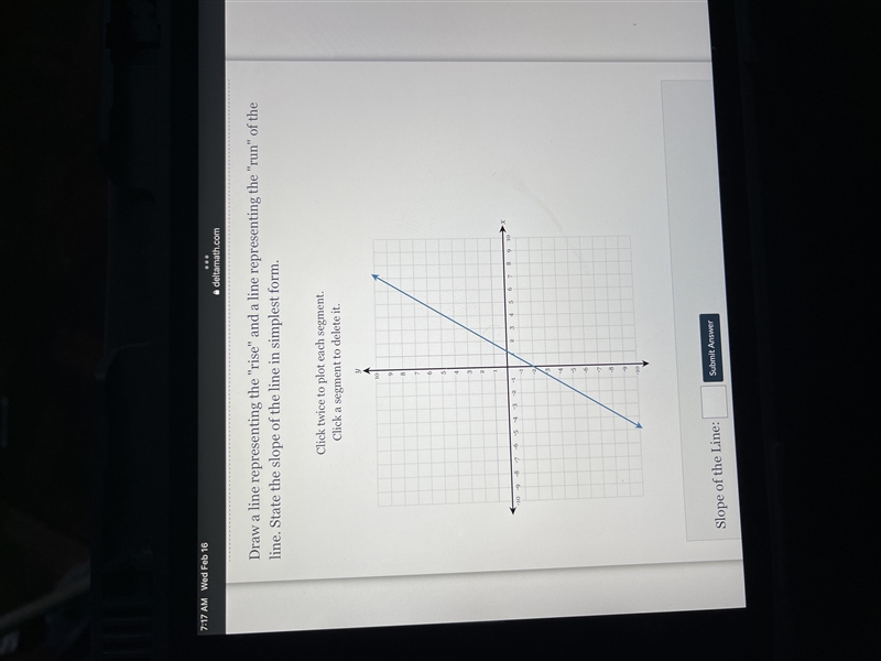 State the slope of the line in simplest form-example-1