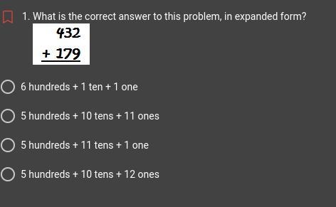 What is the correct answer to this problem, in expanded form? 6 hundreds + 1 ten + 1 one-example-1