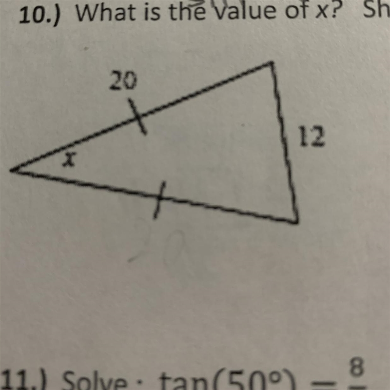 What is the value of X? Show your work.-example-1