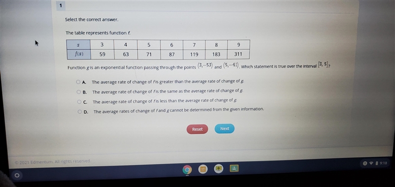 Function G is an exponential function passing through two points-example-1