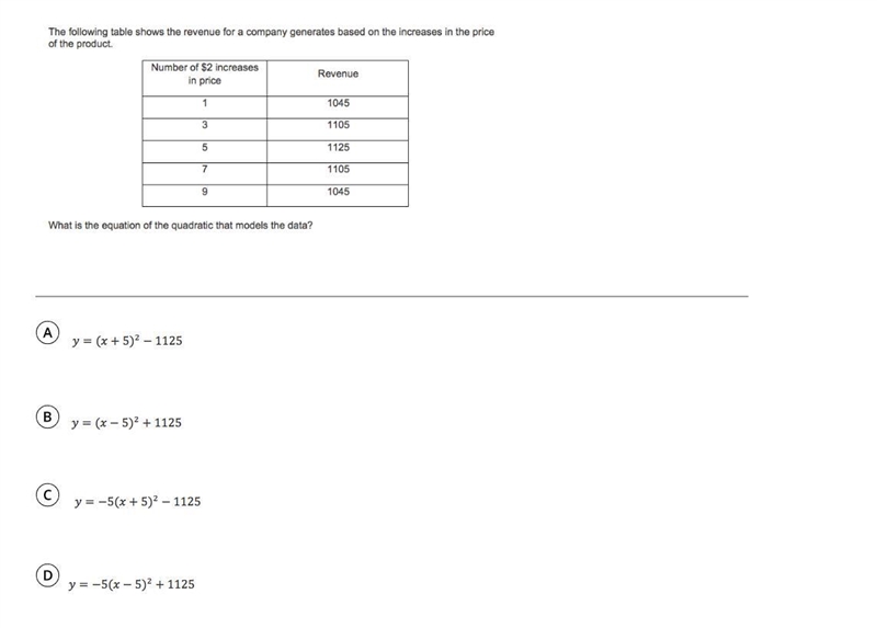 What is the equation of the quadratic that models the data-example-1