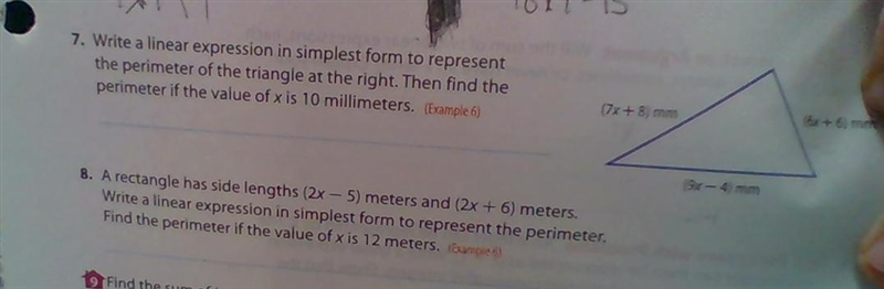 Need help with question 7 and 8 with awnser please check photo for problems-example-1