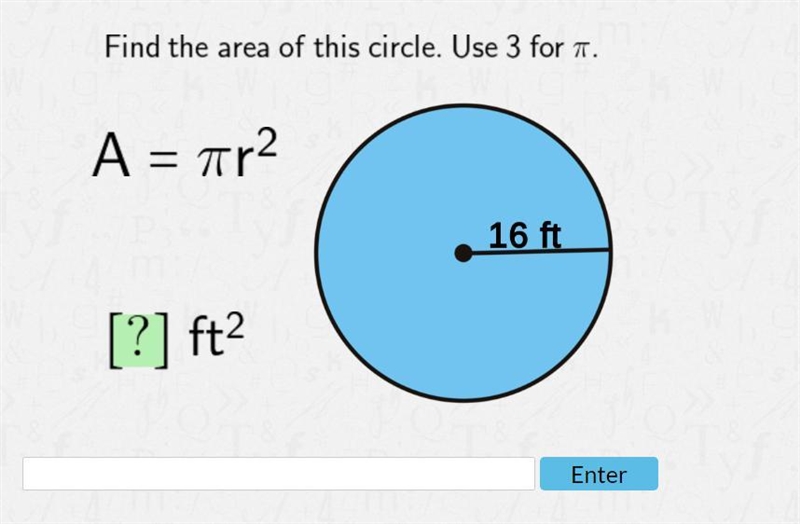 Find the area of a circle(im in a test rn so please hurry-example-1