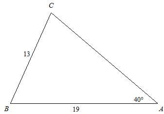 Use the Law of Sines to find the missing angle of the triangle. Find m∠B to the nearest-example-1