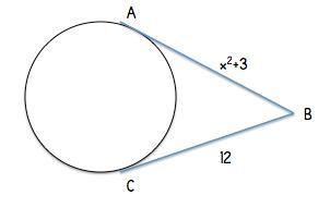 Segments AB and BC are both tangent to the circle shown above. What is the value of-example-1