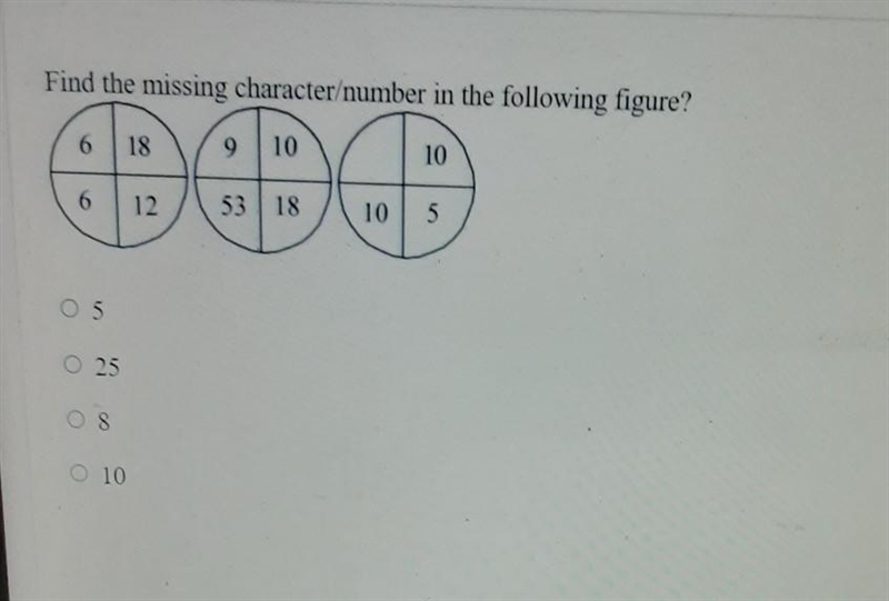 Find the missing character/number in the following figure? ​-example-1