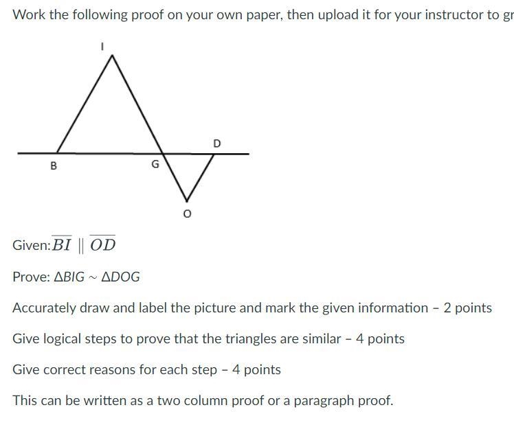 Prove the triangles a re similar-example-1