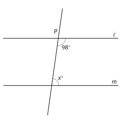 Evalueate the measure x in the figure.-example-1