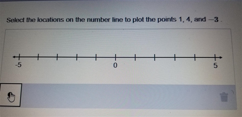 Please help ASAP!!! "Select the locations on the number line to plot the points-example-1