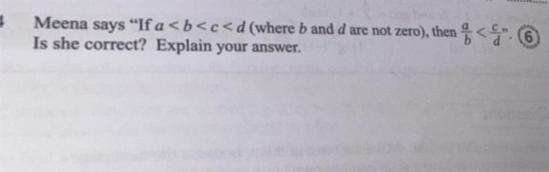 # Meena says "If a Is she correct? Explain your answer.-example-1