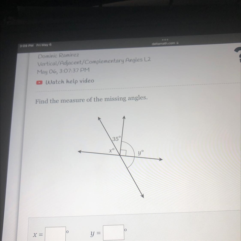 Find the measure of the missing angles.-example-1