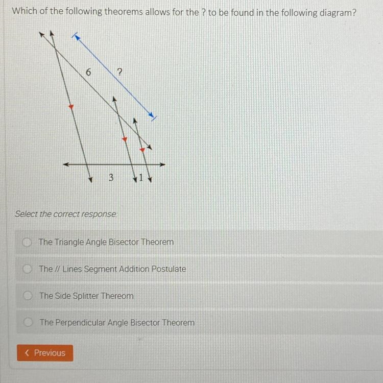 HELP! Which of the following theorems allows for the ? to be found in the following-example-1