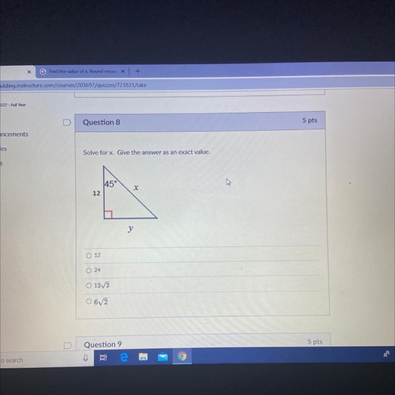 Solve for x. Give the answer as an exact value.-example-1