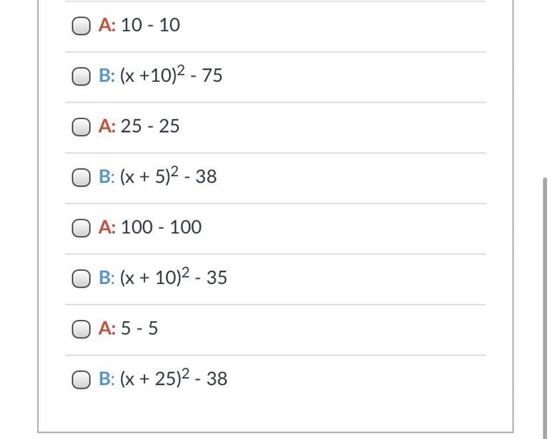 Use the expression x^2 + 10x − 13 to answer the following questions.Part A: What numeric-example-2