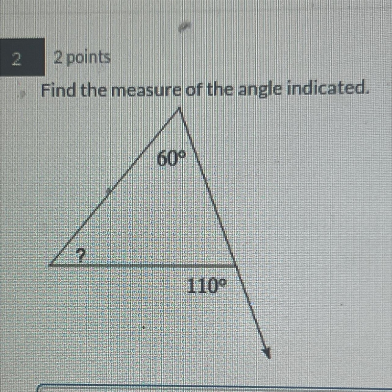 Find the measure of the angle indicated. , will give brain-lest if correct!-example-1