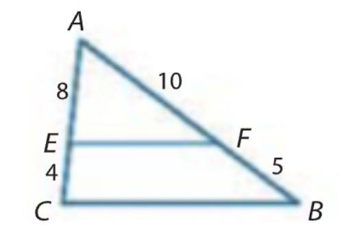 Determine whether triangles ACB and AEF are similar. Show your working and explain-example-1