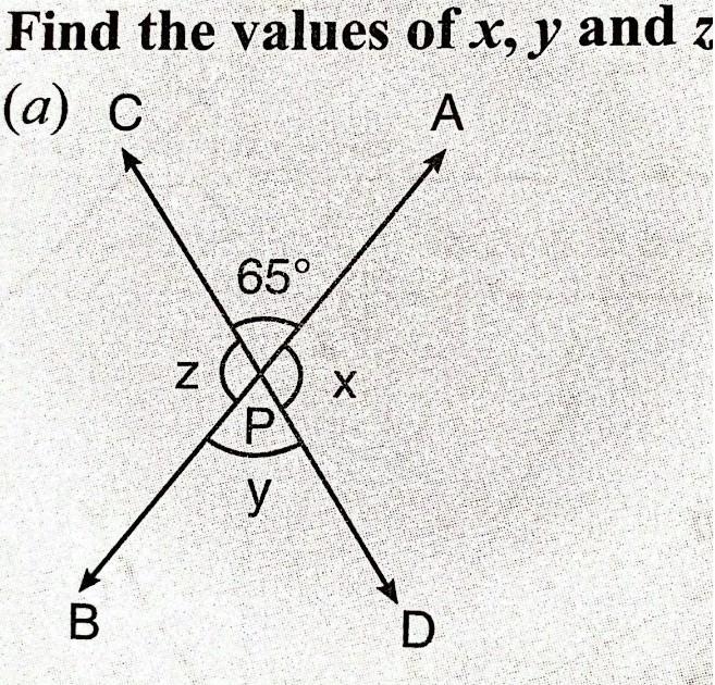 Find the value of x y and z​-example-1