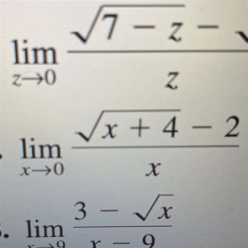 Lim x-> 0 sqrt x+4 -2 / x-example-1